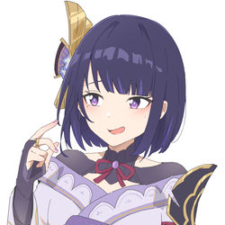 This is a pixiv picture whose title is Raiden shogun/Ei Short hair 🥰.