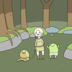 This is a pixiv picture whose title is エルフと適当な落書き.