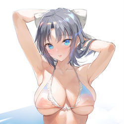 This is a pixiv picture whose title is 水着描いちゃう.