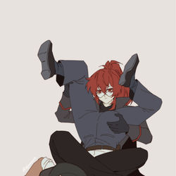 This is a pixiv picture whose title is 怪盗VS刑警.