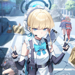 This is a pixiv picture whose title is ピースピース.