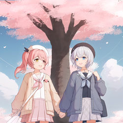 This is a pixiv picture whose title is 少女の旅.