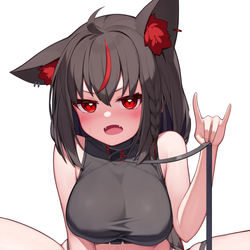This is a pixiv picture whose title is ペット黒様.