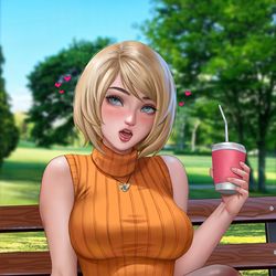 This is a pixiv picture whose title is Dating with Ashley.