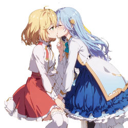 This is a pixiv picture whose title is kiss.