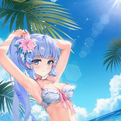 This is a pixiv picture whose title is 神里綾華.