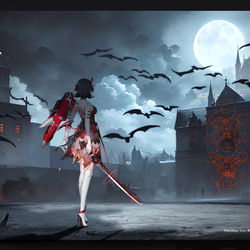 This is a pixiv picture whose title is 罪誓茜羽.