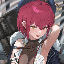 This is a pixiv picture whose title is Houshou Marine.