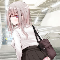 This is a pixiv picture whose title is 「さっきから見られてる・・？」.