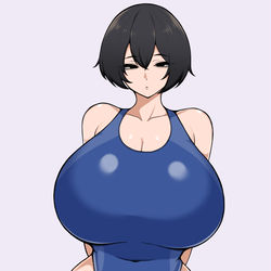 This is a pixiv picture whose title is 競泳水着.