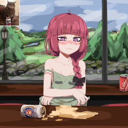 This is a pixiv picture whose title is spill.