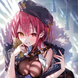 This is a pixiv picture whose title is マリン社長.