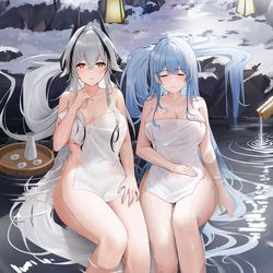 This is a pixiv picture whose title is 温泉.
