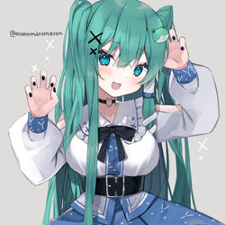 This is a pixiv picture whose title is 地雷系早苗ちゃん✖️✖️.