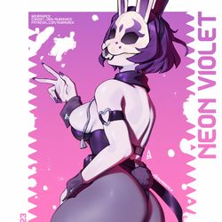 This is a pixiv picture whose title is NEON VIOLET.