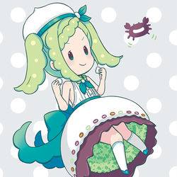 This is a pixiv picture whose title is 『ずんだ生クリーム大福』.
