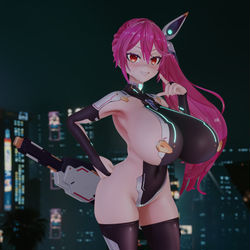 This is a pixiv picture whose title is 「ニューちゃん」の3Dモデルデータ無料配布中.