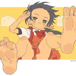 This is a pixiv picture whose title is 強風オールバック.