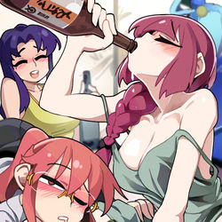 This is a pixiv picture whose title is 酔っぱらい.