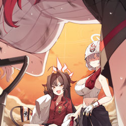 This is a pixiv picture whose title is 温泉開発部.