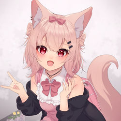 This is a pixiv picture whose title is 春きつねちゃん.