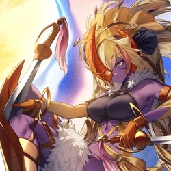 This is a pixiv picture whose title is 舞剣虎姫.