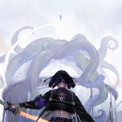 This is a pixiv picture whose title is 宇宙人.