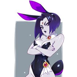 This is a pixiv picture whose title is Raven bunny.