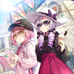 This is a pixiv picture whose title is ンゴ姫様とサロメ嬢のお忍び志摩スペイン村.