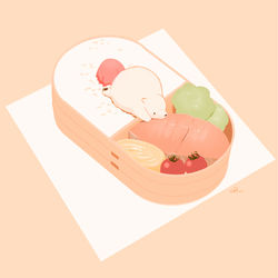 This is a pixiv picture whose title is しゃけ弁当.
