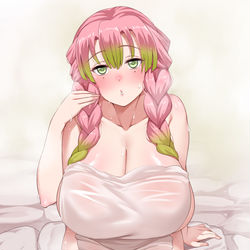 This is a pixiv picture whose title is 恋柱温泉.