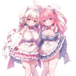 This is a pixiv picture whose title is お出迎えうさメイドさん.