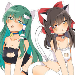 This is a pixiv picture whose title is レイサナにゃんにゃん.