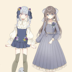 This is a pixiv picture whose title is パンジーとすみれ＊.