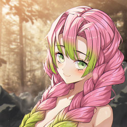 This is a pixiv picture whose title is 甘露寺蜜璃.