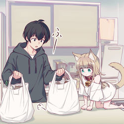 This is a pixiv picture whose title is お買い物袋🛍️🐈.