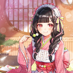 This is a pixiv picture whose title is 三色だんご.