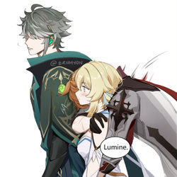 This is a pixiv picture whose title is childe and haitham met.
