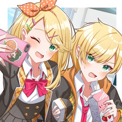 This is a pixiv picture whose title is カラフェス鏡音.