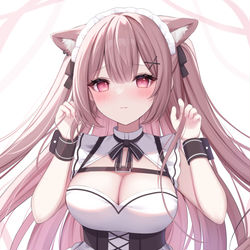 This is a pixiv picture whose title is 狐メイドちゃん.