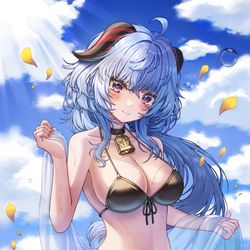 This is a pixiv picture whose title is 甘雨.
