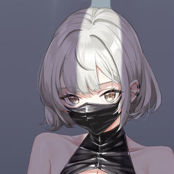 This is a pixiv picture whose title is 口罩.