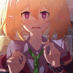 This is a pixiv picture whose title is クロエって壁ドンしたら凄いかわいい声出しそうだよね。.