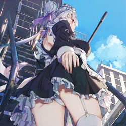 This is a pixiv picture whose title is meido.