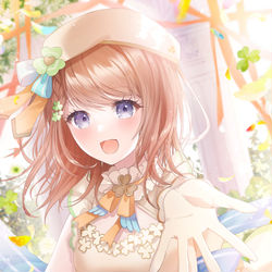 This is a pixiv picture whose title is みのりちゃんお誕生日おめでとう！🍀🧡🧡.