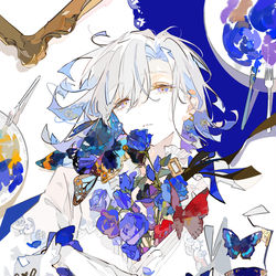 This is a pixiv picture whose title is 🍽️.