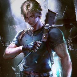 This is a pixiv picture whose title is Leon RE4.