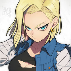 This is a pixiv picture whose title is 18号.