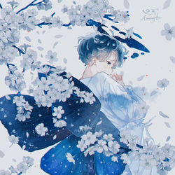 This is a pixiv picture whose title is 染み.