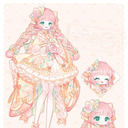 This is a pixiv picture whose title is 【Commission】雨森かおるの様：IRIAM用立ち絵・SD.